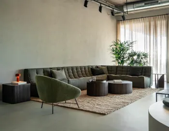 Ethnicraft Roller Max Coffee Table Group Lifestyle