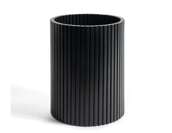 Ethnicraft Roller Max Paper Basket Mahogany Black