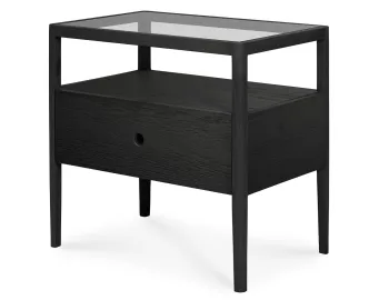 Ethnicraft Spindle Bedside Table Black