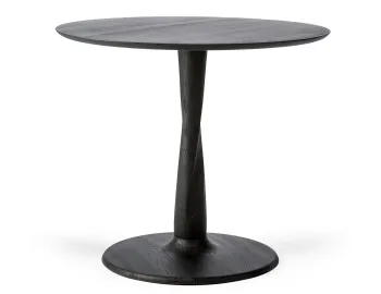 Ethnicraft Torsion Dining Table Oak Black 90cm