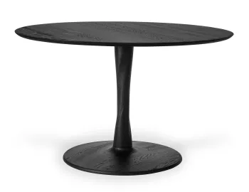 Ethnicraft Torsion Dining Table Oak Black 127cm