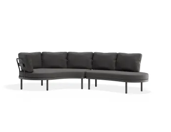 Aluna Outdoorsofa Configa Flipped Charcoal Darkgrey
