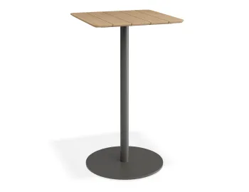 Roku Teakbartable 65x65 Charcoal