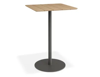 Roku Teakbartable 75x75 Charcoal