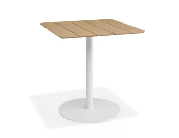 Roku Teakcafetable 75x75 White