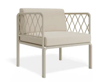 Seville Loungechair Latteframe Huskcushion