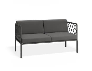 Sevillev2 2seater Charcoalframe Darkgreycushion
