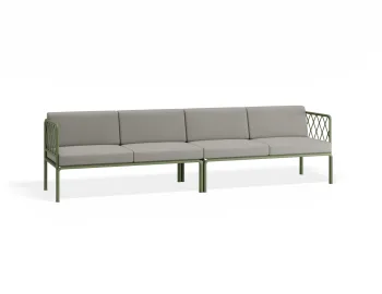Sevillev2 4seater Greenframe Lightgreycushion