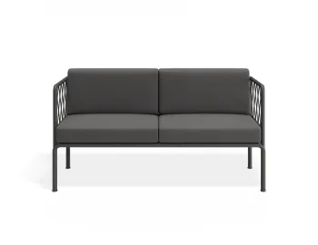 Sevillev2 2seater Charcoalframe Darkgreycushion