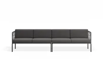 Sevillev2 4seater Charcoalframe Darkgreycushion