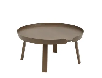 Around Coffee Table Large Stained Dk Brown