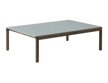 Couple Coffee Table 120 Light Blue Dk Oil Plain