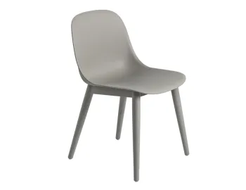 Fiber Chair Shell Wood Base