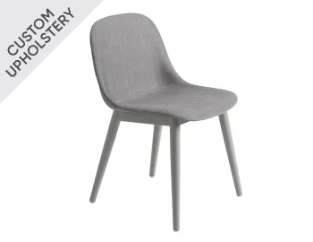 Fiber Chair Upholstery Wood Base