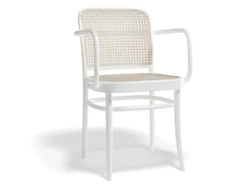 811 Armchair White Cane