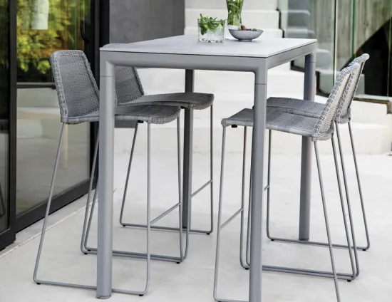 Breeze Range Bar Stool Light Grey