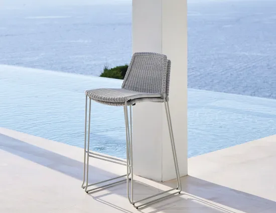 Breeze Range Bar Stool Light Grey