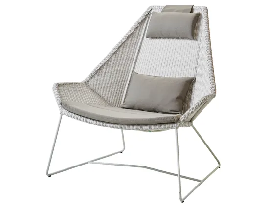 Breeze Outdoor 0002 Breeze Highback Chair White Grey Taupe Y