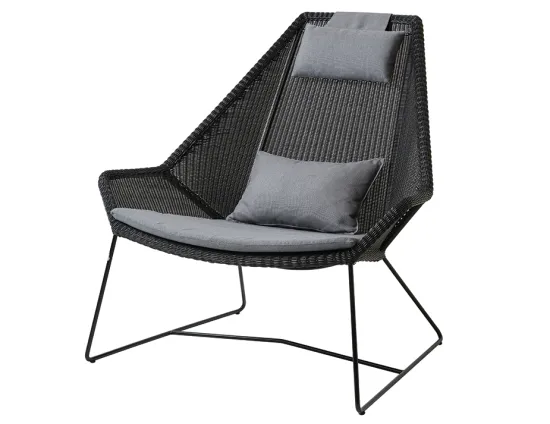 Breeze Outdoor 0008 Breeze Highback Chair Black Grey YSN