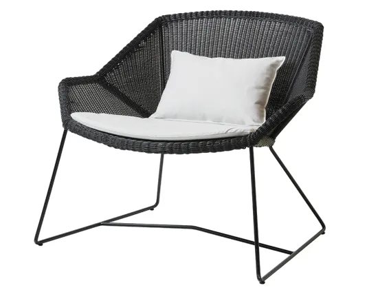 Breeze Outdoor 0050 Breeze Lounge Chair Black White YSN