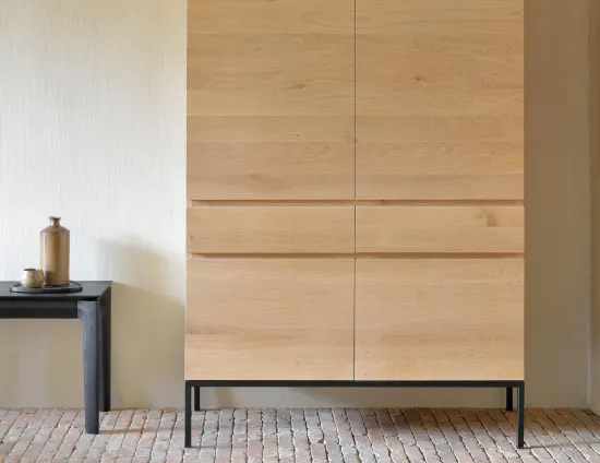 0 Bok Bench Oak Black 166cm