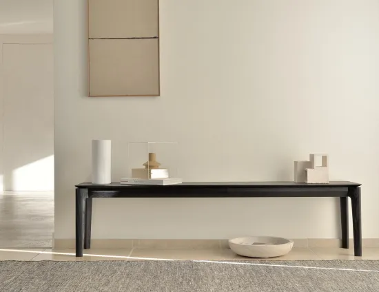 Bok Bench Oak Black 186cm