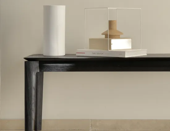 Bok Bench Oak Black 186cm