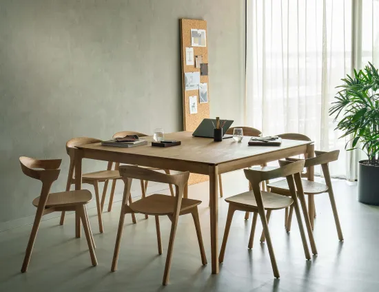 Ethnicraft Bok Square Oak Natural Dining Table Bok Dining Chair Oak Natural 0001 Layer