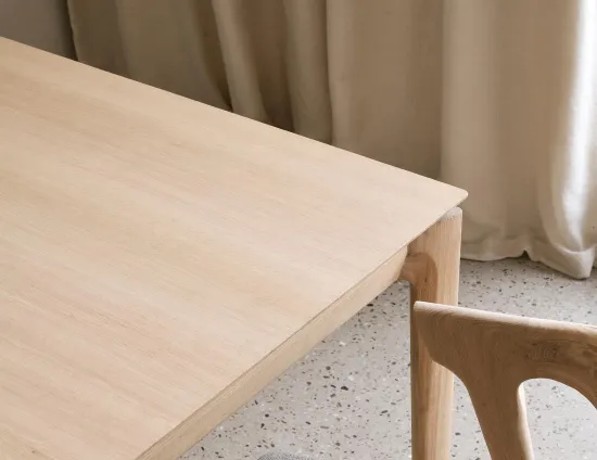 Ethnicraft Bok Square Oak Natural Dining Table Bok Dining Chair Oak Natural 0008 Background Copy