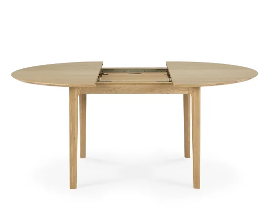 Ethnicraft Bok Extendable Round Dining Table Oak Natural