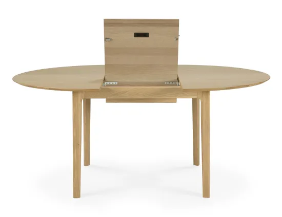 Ethnicraft Bok Extendable Round Dining Table Oak Natural