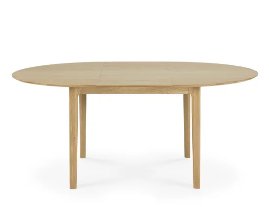 Ethnicraft Bok Extendable Round Dining Table Oak Natural