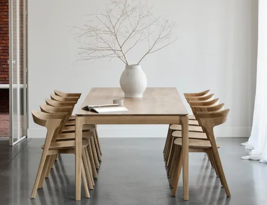 Ethnicraft Bok Extendable Dining Table Oak Bok Dining Chair Oak