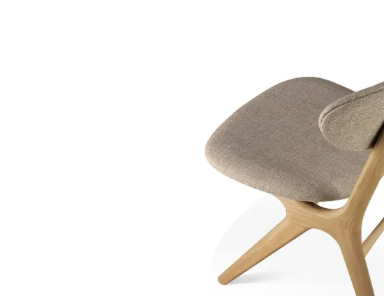 Ethnicraft Eye Dining Chair Oak Grey Fabric