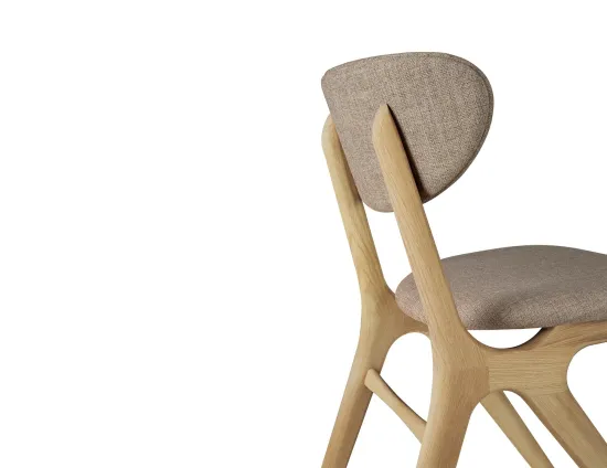 Ethnicraft Eye Dining Chair Oak Grey Fabric