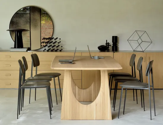 Ethnicraft Geometric Dining Table Oak Natural