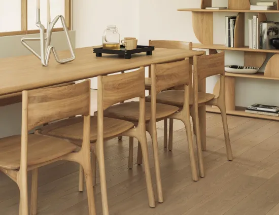 Ethnicraft Pi Dining Table Pi Dining Chair Geometric Rack