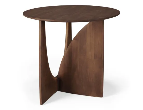 Ethnicraft Geometric Side Table Teak Dark Brown