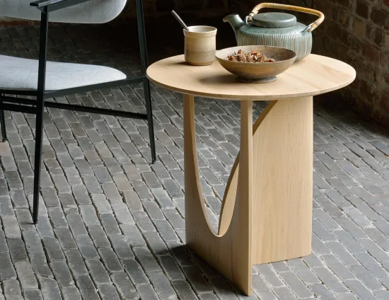 Ethnicraft Geometric Side Table Oak Natural