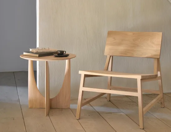 Ethnicraft Geometric Side Table Oak Natural