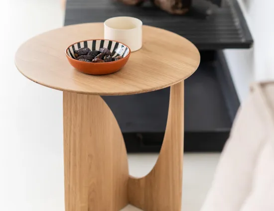 Ethnicraft Geometric Side Table Oak Natural