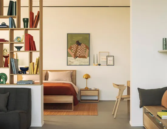 Ethnicraft Nordic Bed Bedside Table Group Lifestyle