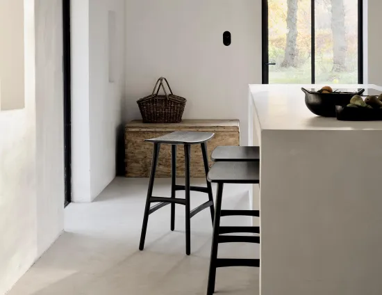Ethnicraft Osso Counter Stool Oak Black