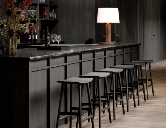 Ethnicraft Osso Counter Stool Oak Black