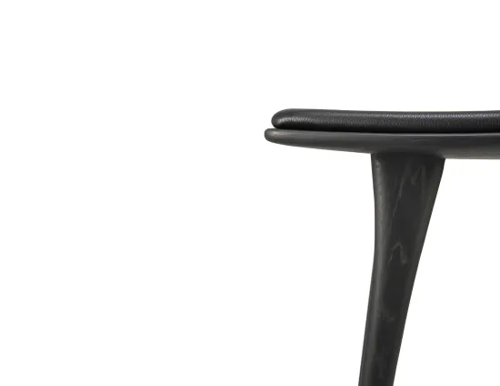 Ethnicraft Osso Counter Stool Oak Black Black Leather