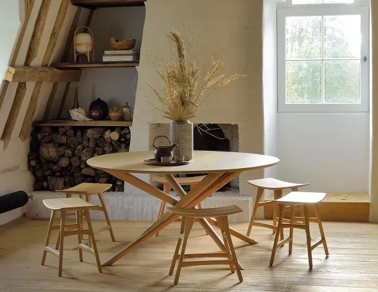 Ethnicraft Osso Low Stool Oak Natural