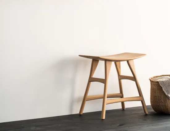 Ethnicraft Osso Low Stool Oak Natural