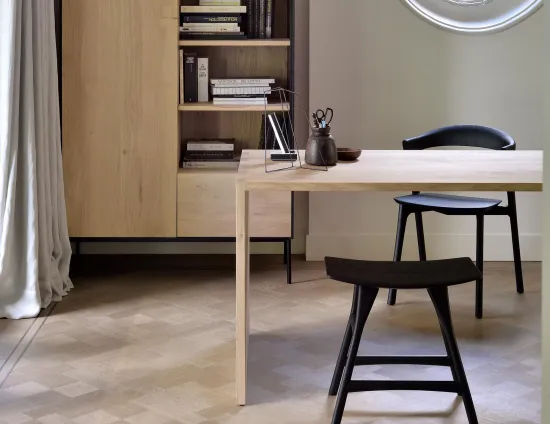 Ethnicraft Osso Low Stool Oak Black