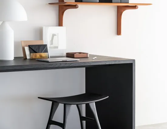 Ethnicraft Osso Low Stool Oak Black