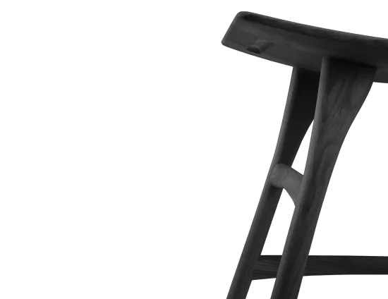 Ethnicraft Osso Low Stool Oak Black